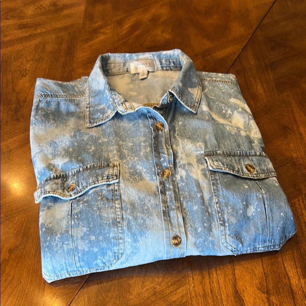 Blue Denim Button-Up Shirt